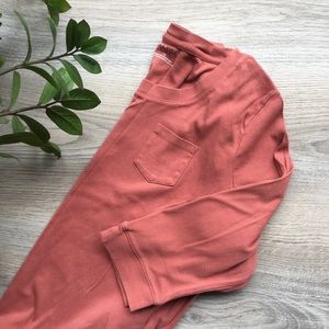 TALBOTS salmon colored 3/4 length tee with pocket